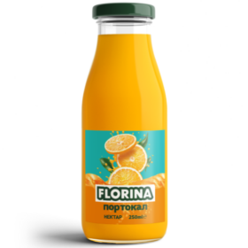 Нектар портокал "Флорина" стъкло 250 мл