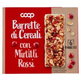 Пълнозърнести барчета с червени боровинки COOP 126 г (6 x 21 г)