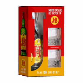 Уиски Джей & Би 700мл + 2 чаши алк.40%