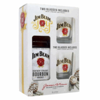 Бърбън Джим Бийм White + 2 чаши 700мл 40%