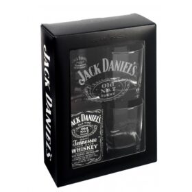 Уиски Джак Даниелс картонена кутия + 2 чаши 700мл алк.40%
